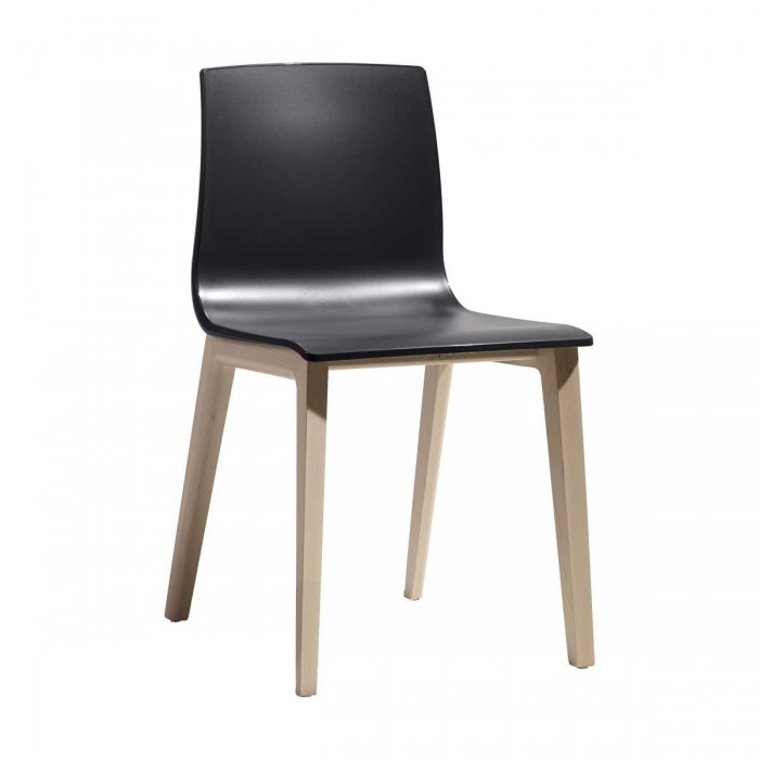 Natural Zebra Antishock - Sedia contract in Faggio e Policarbonato per bar,ristorante,piscina,hotel SCAB DESIGN