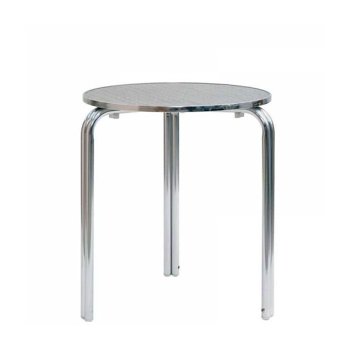 R60 - TAVOLO IN ALLUMINIO TONDO DIAM.60cm a tre gambe PER BAR, RISTORANTE, PISCINA, HOTEL, ALBERGO