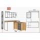Scrivania ufficio angolare contract office varie dimensioni in legno NM* scuola, studio, hotel, albergo