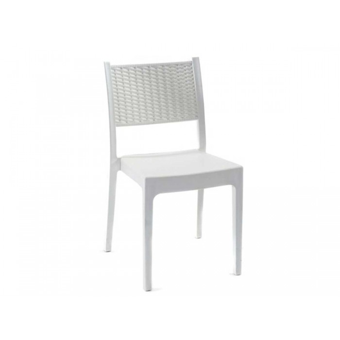 BISTROT -  POLTRONA  IN POLIPROPILENE SIMIL RATTAN IMPILABILE DA ESTERNO PER   HOTEL GRAND SOLEIL