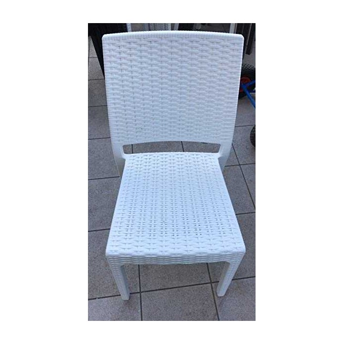 BISTROT -  POLTRONA  IN POLIPROPILENE SIMIL RATTAN IMPILABILE DA ESTERNO PER   HOTEL GRAND SOLEIL