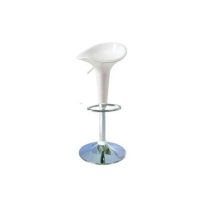 SGABELLO BAR MEZZALUNA ABS GAMBA CROMATA