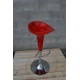 SGABELLO BAR MEZZALUNA ABS GAMBA CROMATA