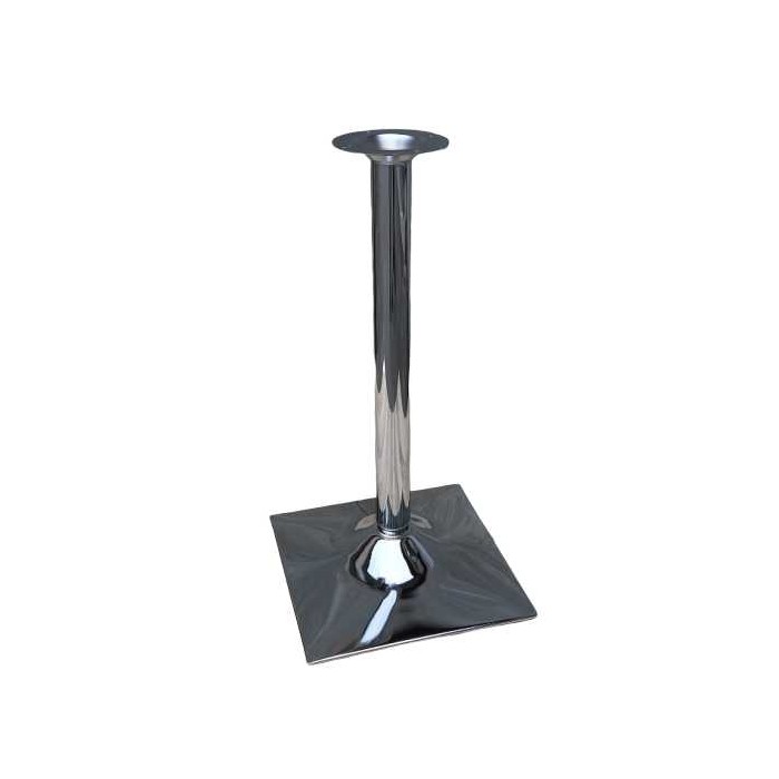 Saturno Q 72 - Quadratischer Sockel aus verchromtem Stahl Höhe 72 cm Bar, Restaurant, Pub, Hotel