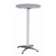 R60-A - TAVOLO IN ALLUMINIO TONDO, diam.60 x H110cm CON GAMBA CENTRALE A 4 PIEDI PER BAR, RISTORANTE, PISCINA, HOTEL, ALBERGO