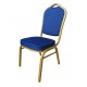 EVENT - Sedia impilabile in tessuto telaio metallo dorato per conferenze, meeting, banchetti e catering
