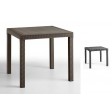 DALLAS - Polypropylen Rattan Tisch 80x80 (BICA ITALY) Bar Restaurant Pizzeria Pub Catering
