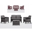 RATTAN-SET VENEZIA 2 - Set mit 4 Personen aus Polypropylen-Rattan (BICA Italien) Bar Restaurant Pizzeria Pub Catering