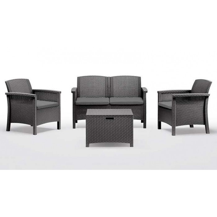 SET RATTAN VENEZIA 2 - Set 4 persone in polipropilene rattan (BICA Italy) bar ristorante pizzeria pub catering