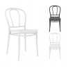 ROSA - Stapelbarer Stuhl im Wiener Thonet-Stil aus Polypropylen und Fiberglas im Retro-Vintage-Design für Bistro, Bar