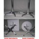 Base rinforzata in alluminio H68cm per piani tavoli esterno bar, ristorante, pizzeria, pub, albergo