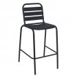 VULCANO – stapelbarer Hocker aus schwarz lackiertem Metall für Bar, Pizzeria und Restaurant