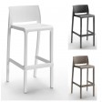 VOLGA STOOL 75 - Stapelbarer Hocker aus Polypropylen/Fiberglas mit Rückenlehne (BICA ITALY) für Bars, Restaurants und Pizzerien