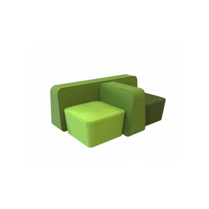 Cube - Divanetto bar poltroncina Contract personalizzati per locali in ecopelle (pelle ecologica), tessuto