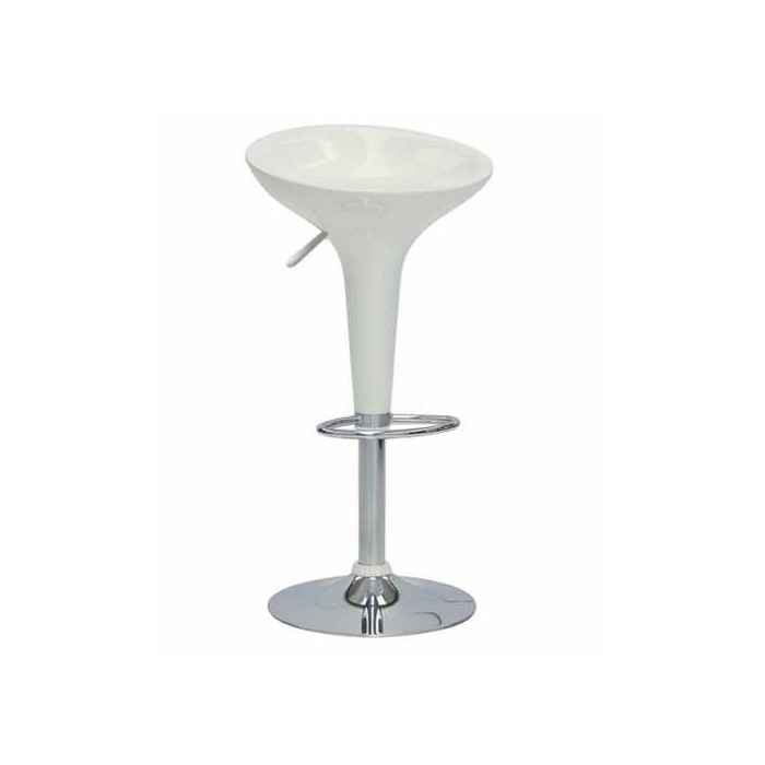 IRIS - Sgabello bar in plastica ABS gamba cromata per casa, ufficio, bar, ristorante, hotel