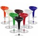 IRIS - Sgabello bar in plastica ABS gamba cromata per casa, ufficio, bar, ristorante, hotel