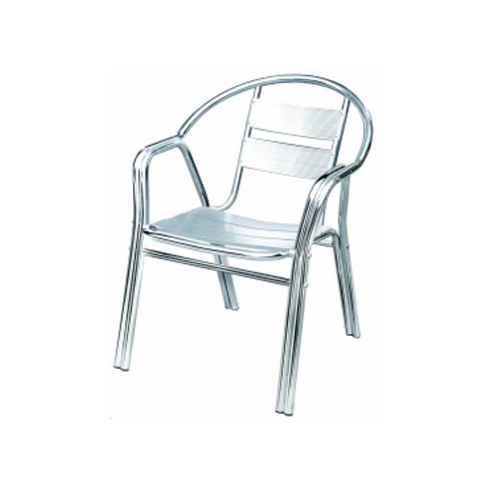 GARDEN - SEDIA (POLTRONA) ALLUMINIO IMPILABILE PER BAR, RISTORANTE, PIZZERIA, PISCINA, HOTEL