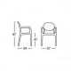 IGLOO CHAIR - Sedia con braccioli contract Impilabile in Policarbonato da esterno ed interno bar,ristorante,hotel SCAB DESIGN