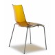 ZEBRA ANTISHOCK - Sedia contract Impilabile in Policarbonato e acciaio cromato da esterno ed interno SCAB DESIGN