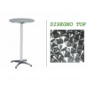 R60-AP - RUNDER TISCH AUS ALUMINIUM KLAPPBAR, Durch.60 x H110cm FÜR BAR, RESTAURANT, SCHWIMMBAD, HOTEL