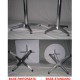 R70 - TAVOLO IN ALLUMINIO TONDO DIAM.70cm CON GAMBA CENTRALE A 4 PIEDI PER BAR, RISTORANTE, PISCINA, HOTEL, ALBERGO