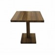 GIOVE QA - HOHER TISCH H90/110cm AUS VERHEDELTEM HOLZ FARBEN GEMASERTES HOLZ, UNI, BAR, RESTAURANT