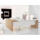 COMFORT - Scrivania contract office direzionale in legno nobilitato melaminico per ufficio, studio, hotel, albergo