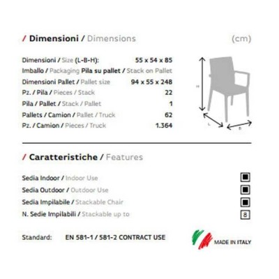 BISTROT -  POLTRONA  IN POLIPROPILENE SIMIL RATTAN IMPILABILE DA ESTERNO PER   HOTEL GRAND SOLEIL