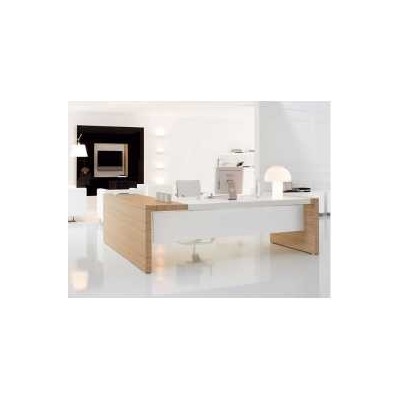 COMFORT - Scrivania contract office direzionale in legno nobilitato melaminico per ufficio, studio, hotel, albergo
